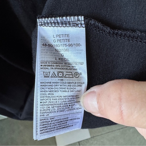 GAP Black Sheath Midi Dress Casual Crew Neck - Picture 5 of 6